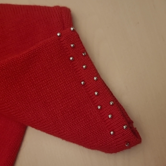 EUC Vintage Berek Red Christmas Themed Sequined and Beaded Zip Up Cardig… - Picture 12 of 15